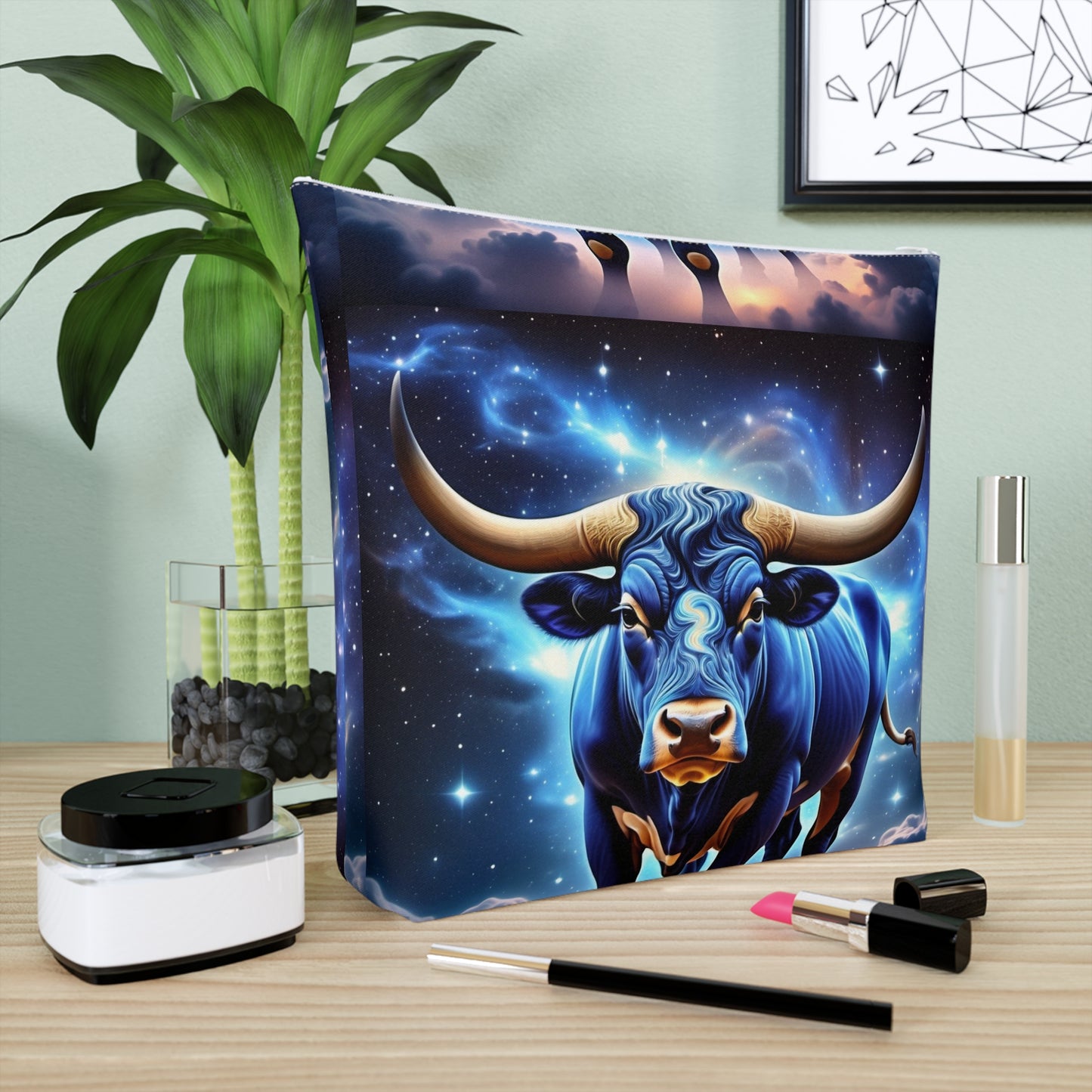 Taurus Portrait Cotton Cosmetic Bag