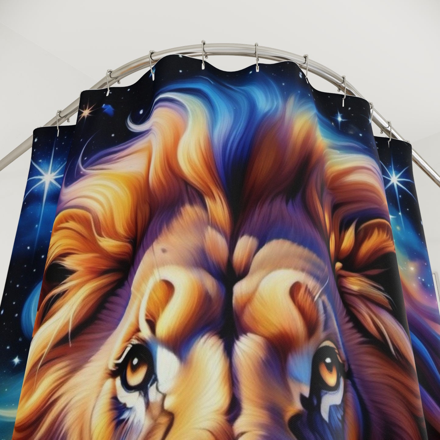 Leo Lion Portrait Shower Curtain