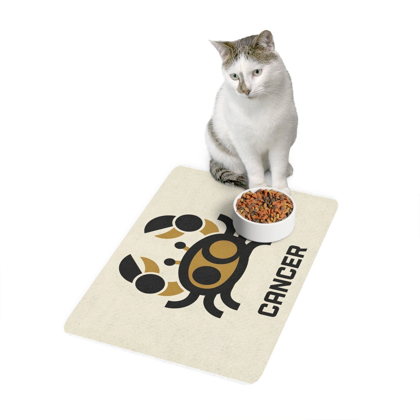 Cancer Zodiac Pet Food Mat (12x18) – Astrological Crab Design