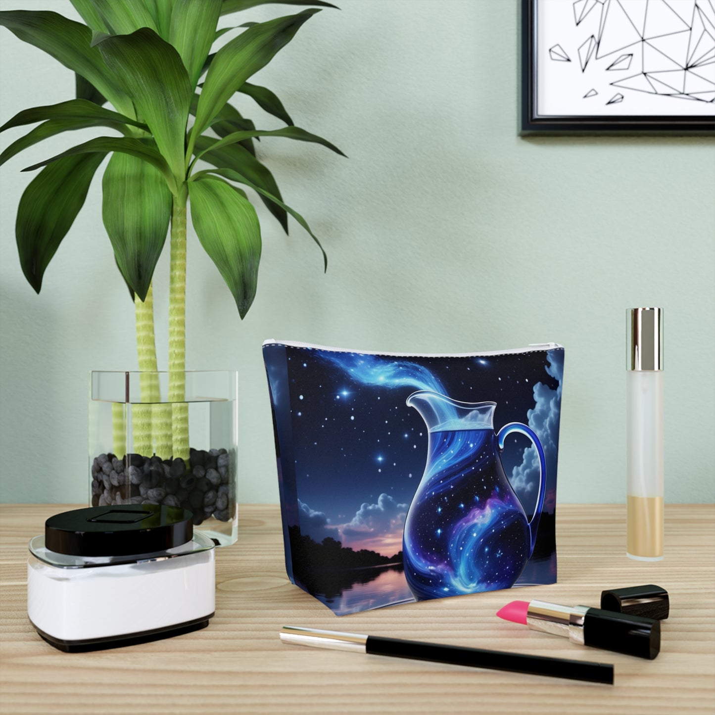 Aquarius Dawning Cotton Cosmetic Bag