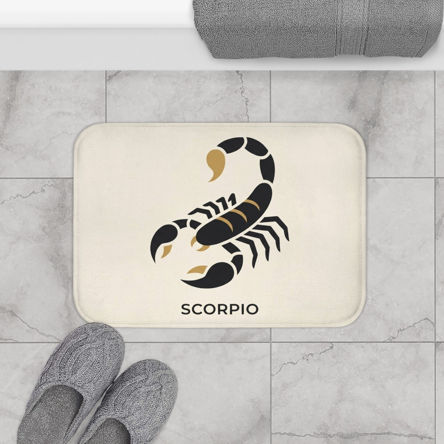 Scorpio Zodiac Bath Mat — Astrological Scorpion Bathroom Rug