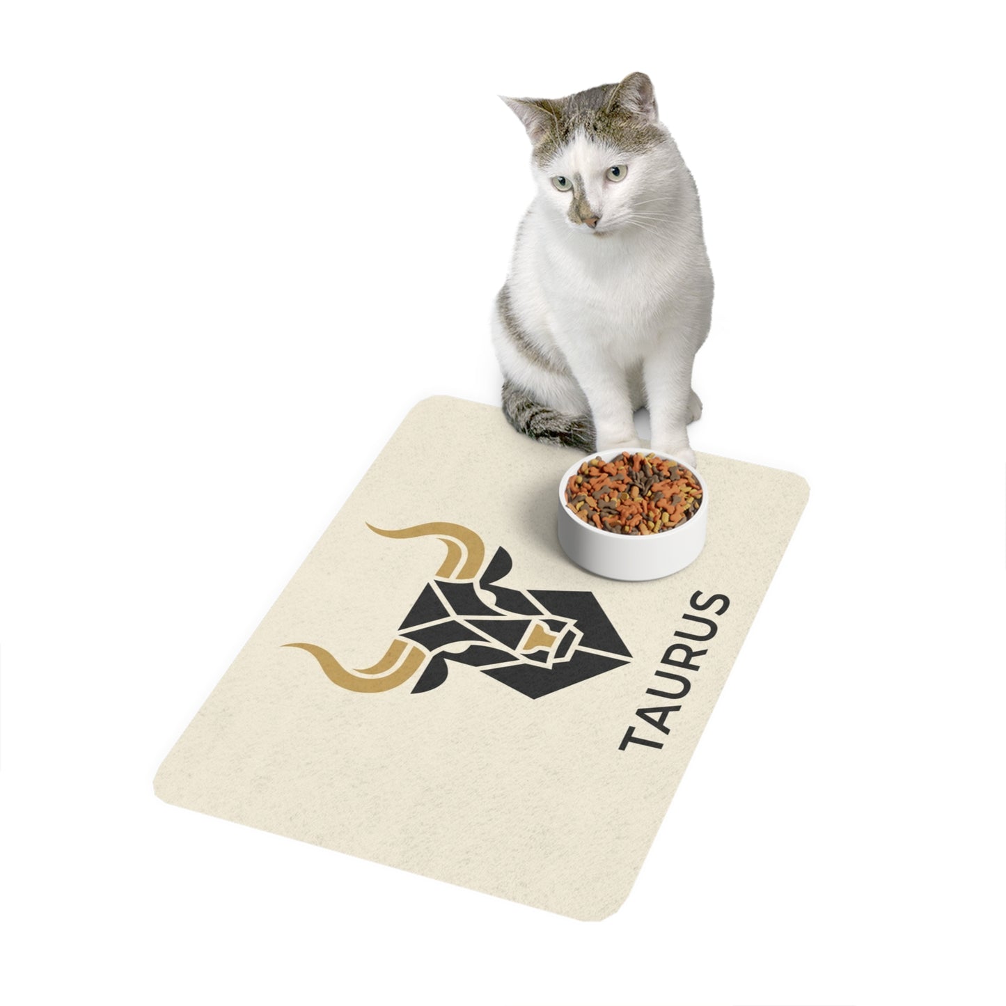 Taurus Pet Food Mat (12x18) — Zodiac Bull Feeding Placemat