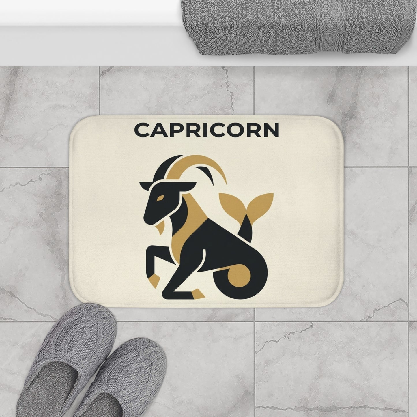 Capricorn Bath Mat – Zodiac Goat Astrological Bathroom Rug