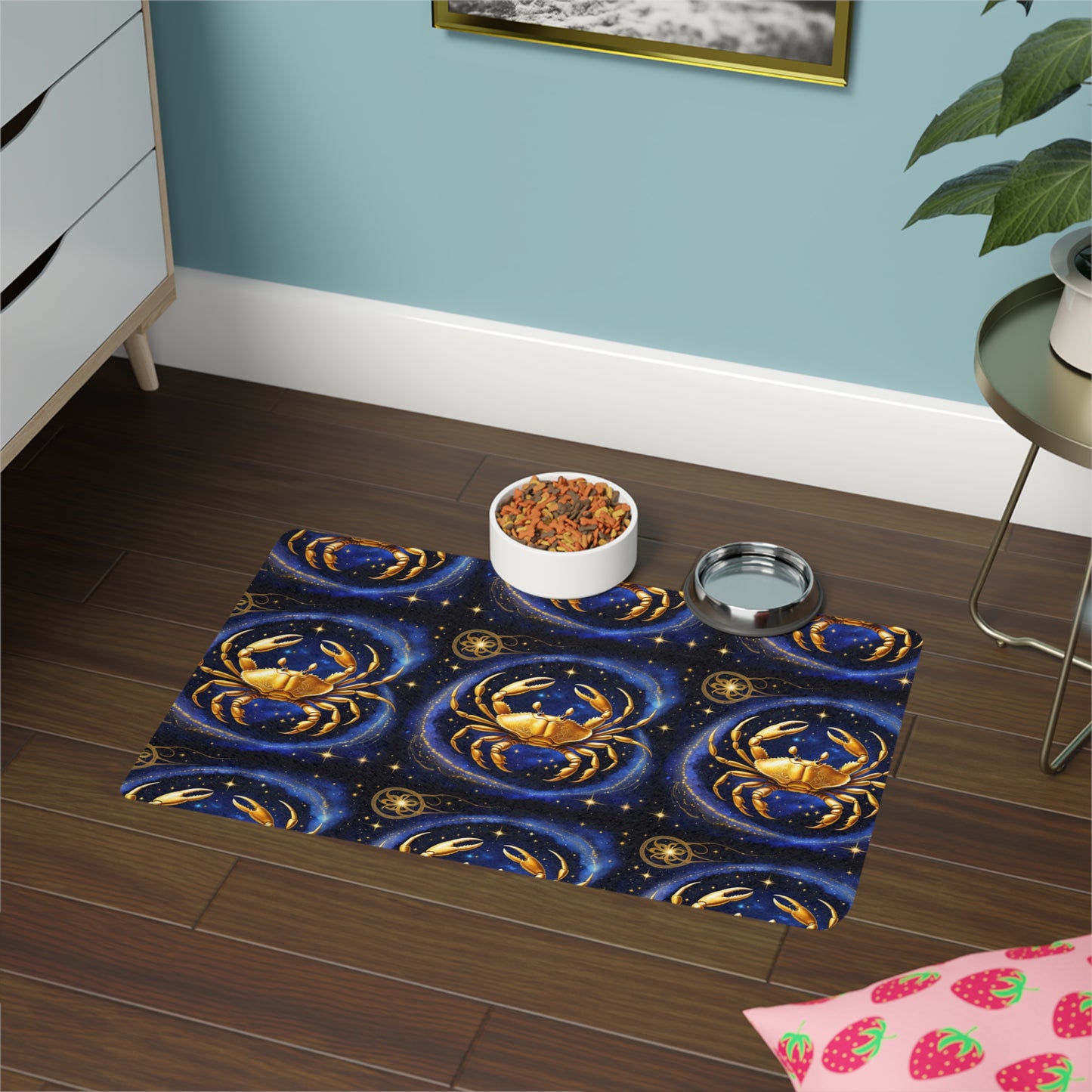 Golden Cancer Fur Baby Pet Food Mat (12x18)