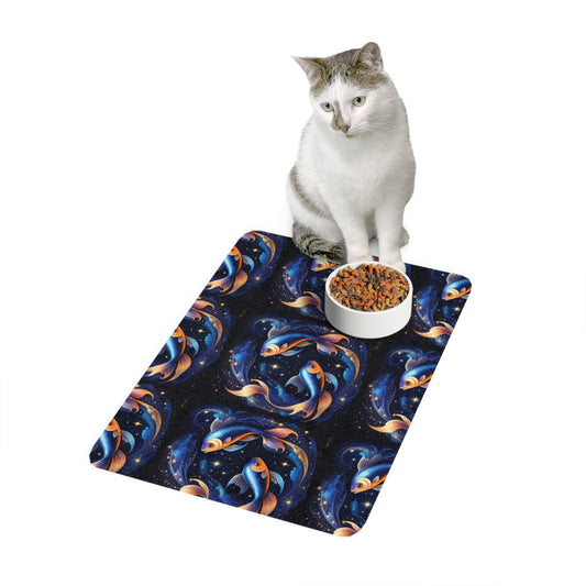 Golden Pisces Fur Baby Pet Food Mat (12x18)