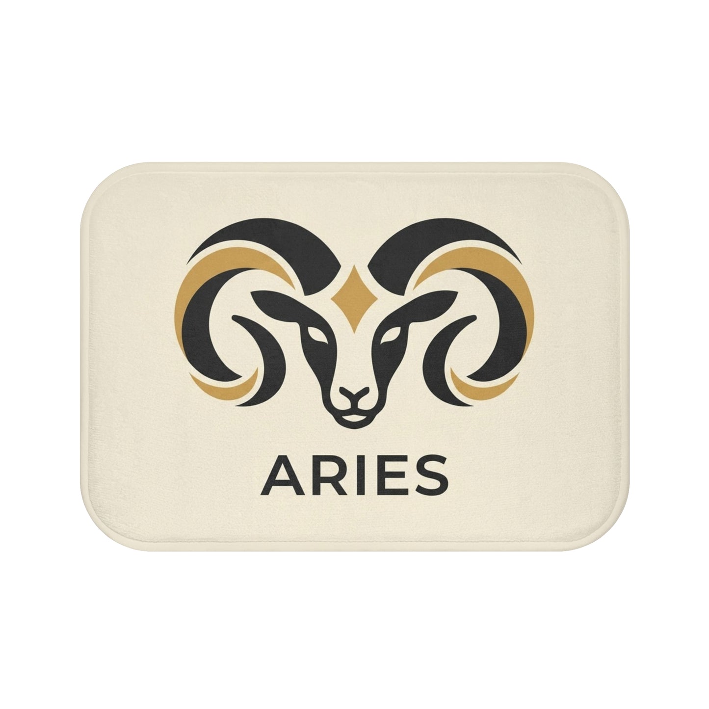 Aries Zodiac Ram Bath Mat — Astrology Shower Rug for Aries