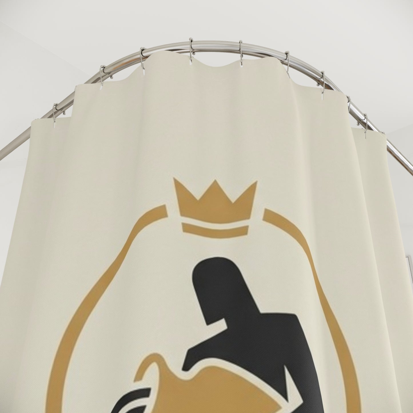 Aquarius Zodiac Shower Curtain — Minimalist Astrological Bathroom Décor