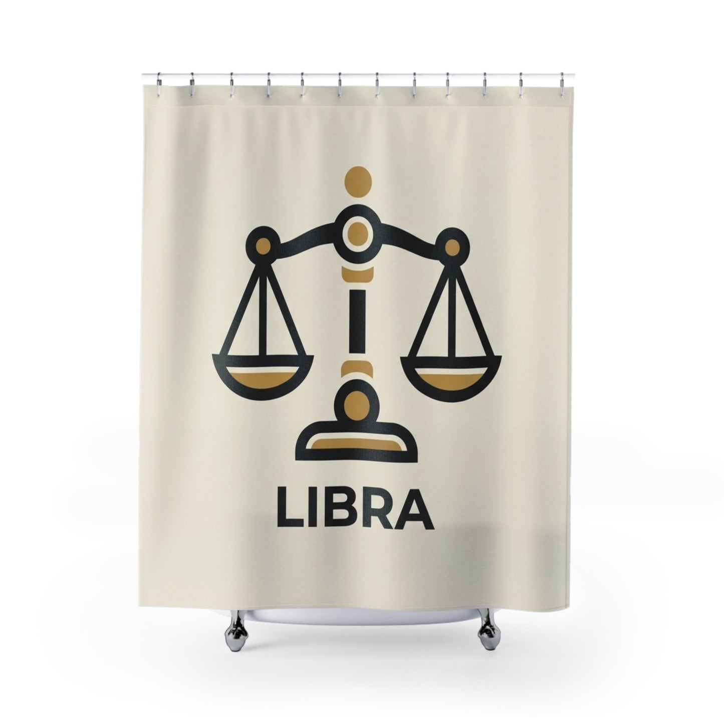 Libra Zodiac Shower Curtain — Astrology Bathroom Decor
