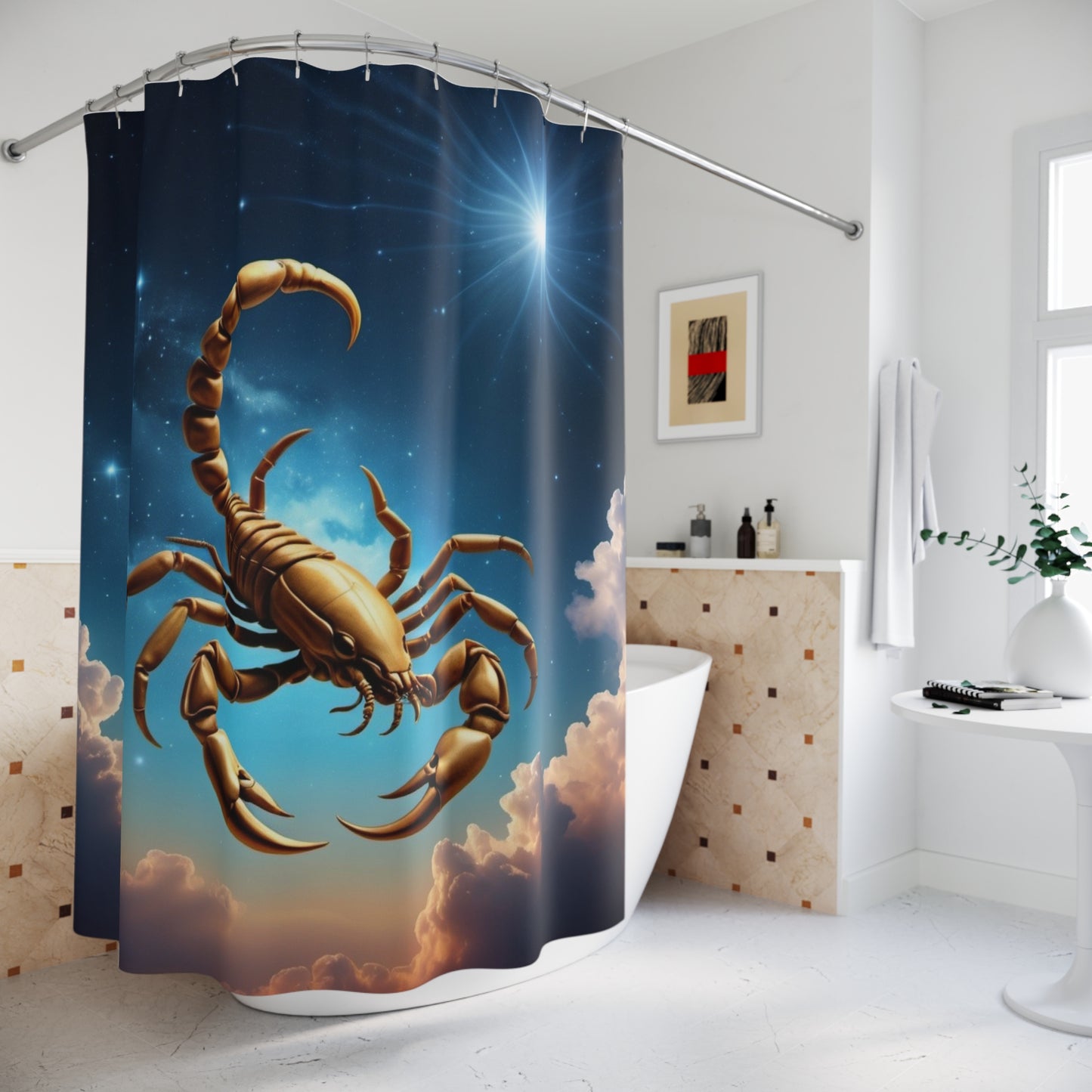 Golden Scorpion Shower Curtain