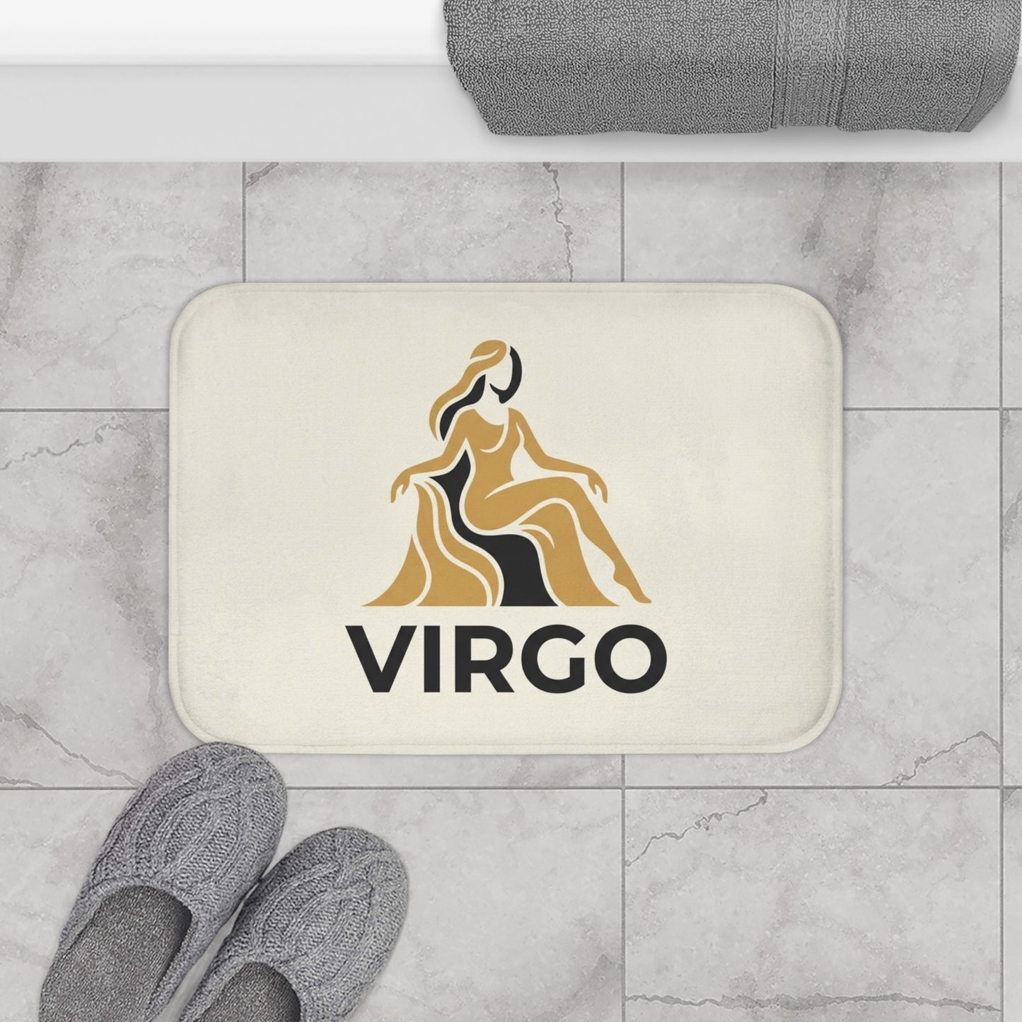 Virgo Zodiac Bath Mat — Astrological Sign Bathroom Rug for Virgo Fans