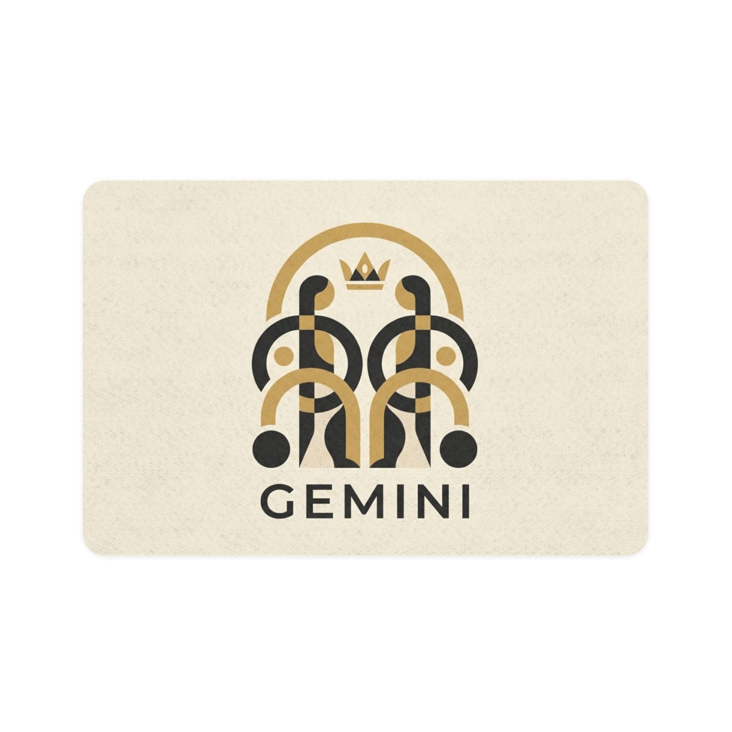 Gemini Zodiac Pet Food Mat (12x18) — Astro-Inspired Non-Slip Feeding Placemat