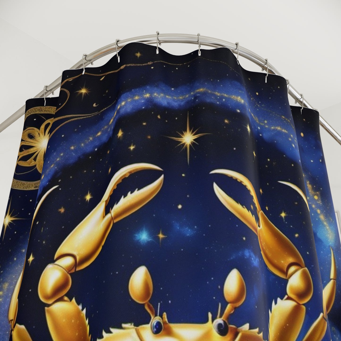 Cancer Golden Crab Shower Curtain