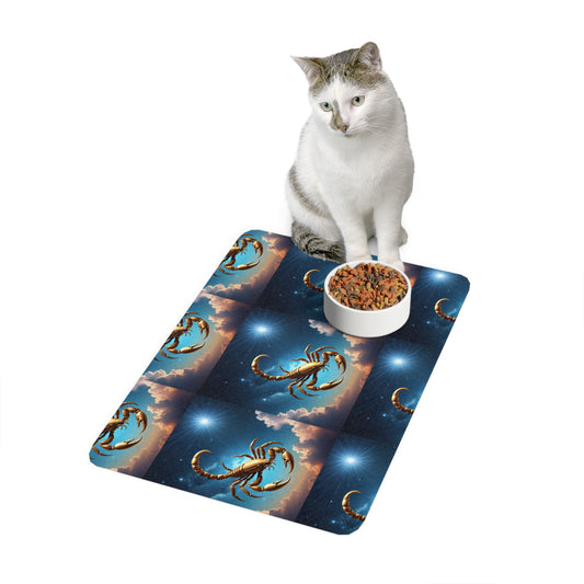 Golden Scorpio Fur Baby  Pet Food Mat (12x18)