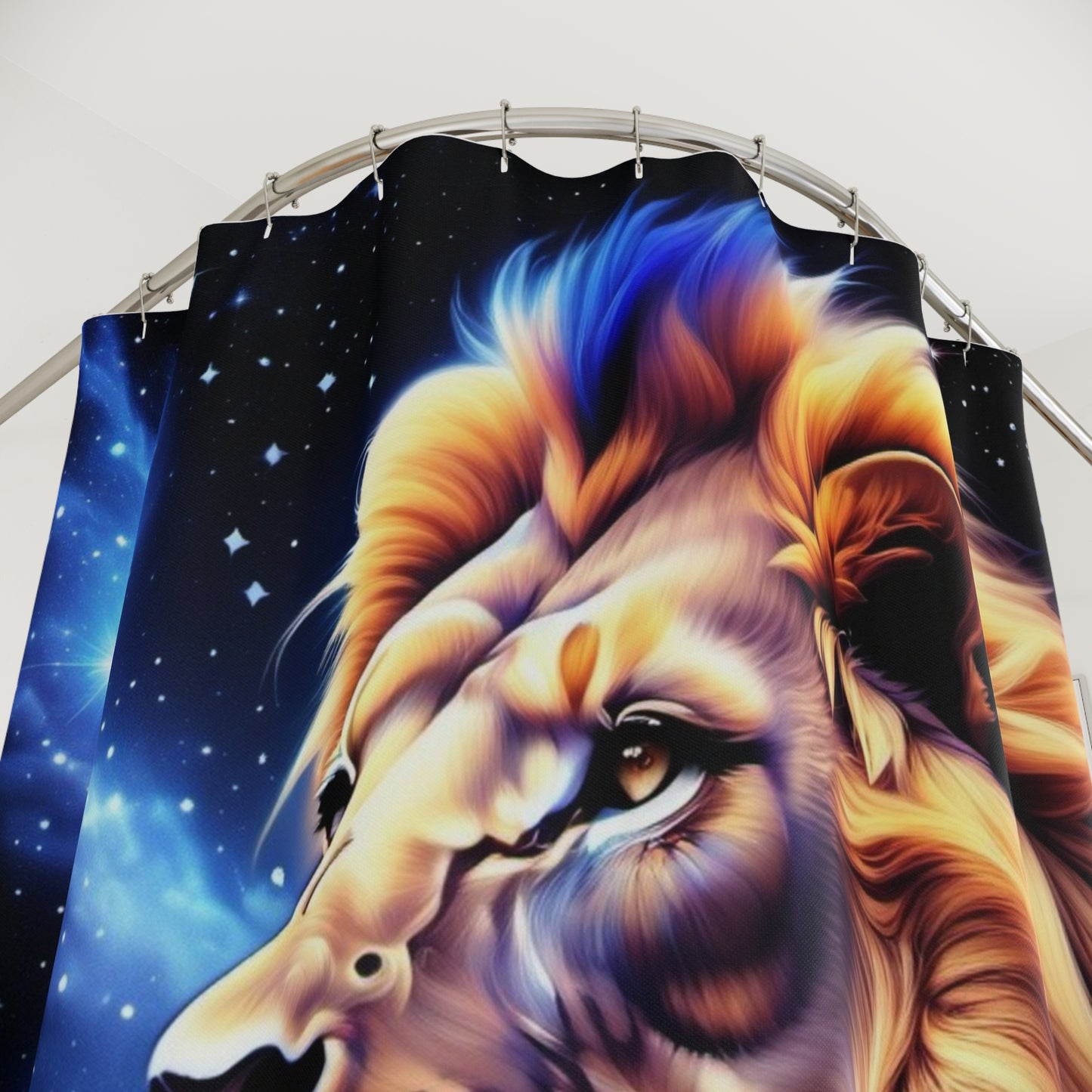 Leo Lion Profile Shower Curtain