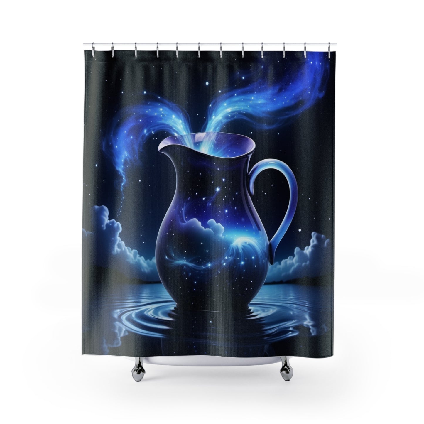 Aquarius Midnight Shower Curtain