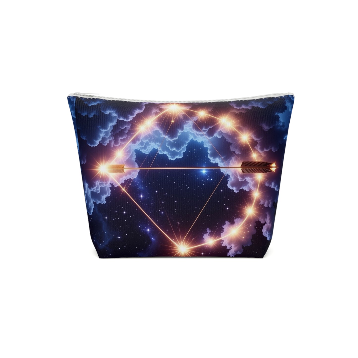 Golden Sagittarius Cotton Cosmetic Bag