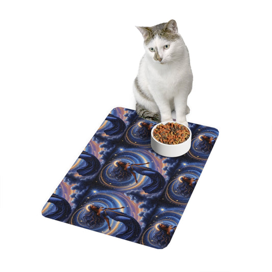 Virgo Midnight Dress Pet Food Mat (12x18)