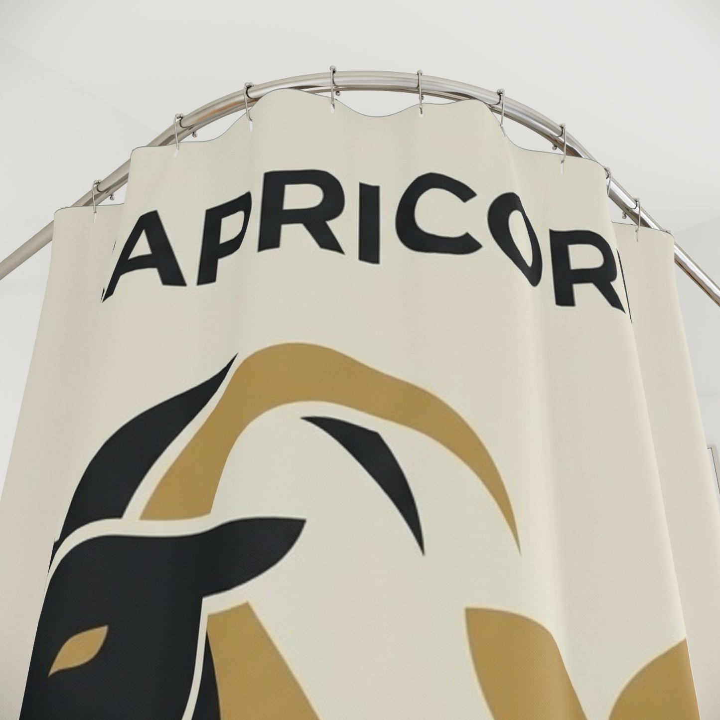 Capricorn Shower Curtain — Zodiac Goat Horoscope Bathroom Decor