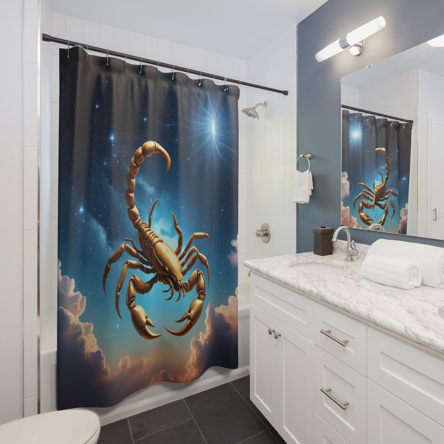 Golden Scorpion Shower Curtain