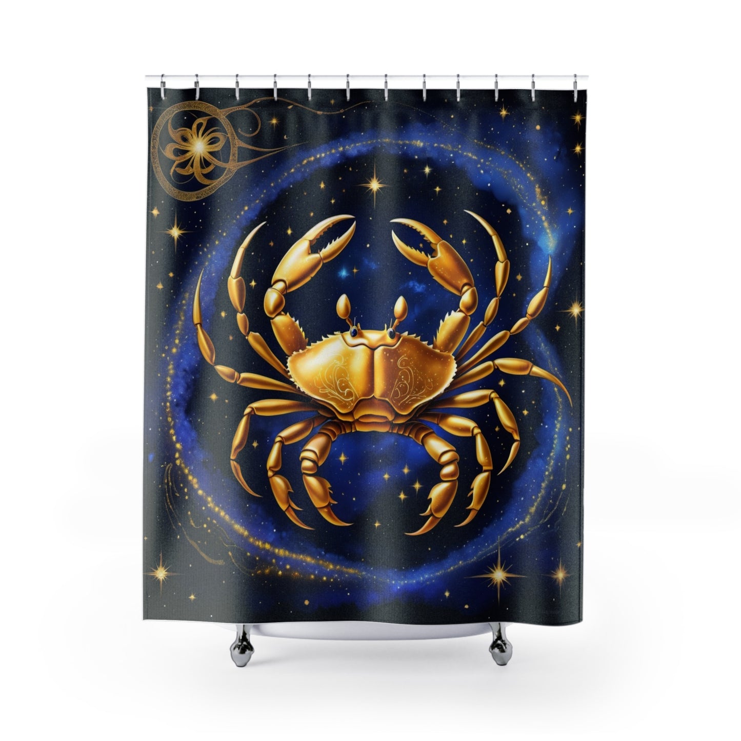 Cancer Golden Crab Shower Curtain