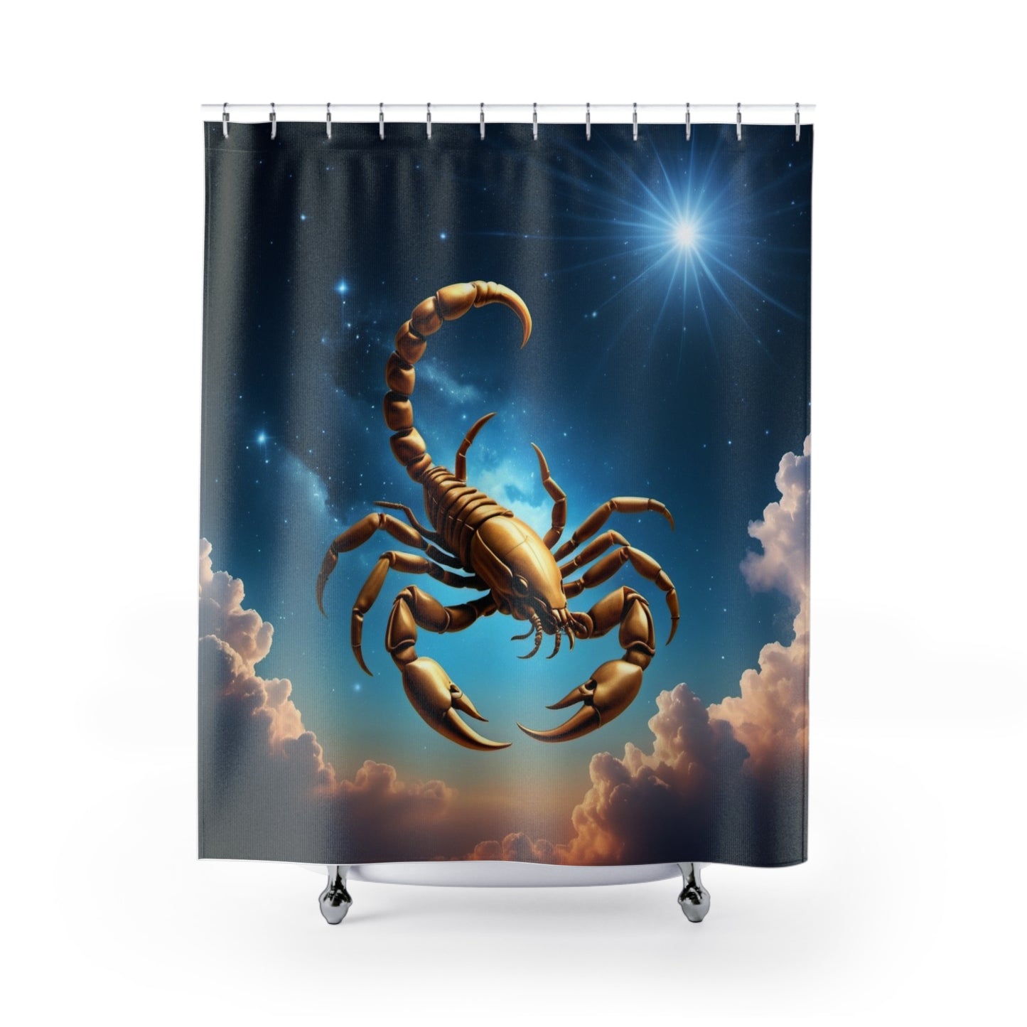 Golden Scorpion Shower Curtain