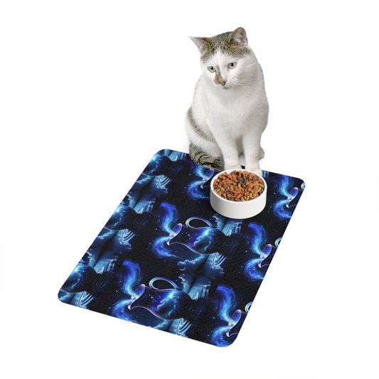 Midnight Aquarius Fur Baby Pet Food Mat (12x18)