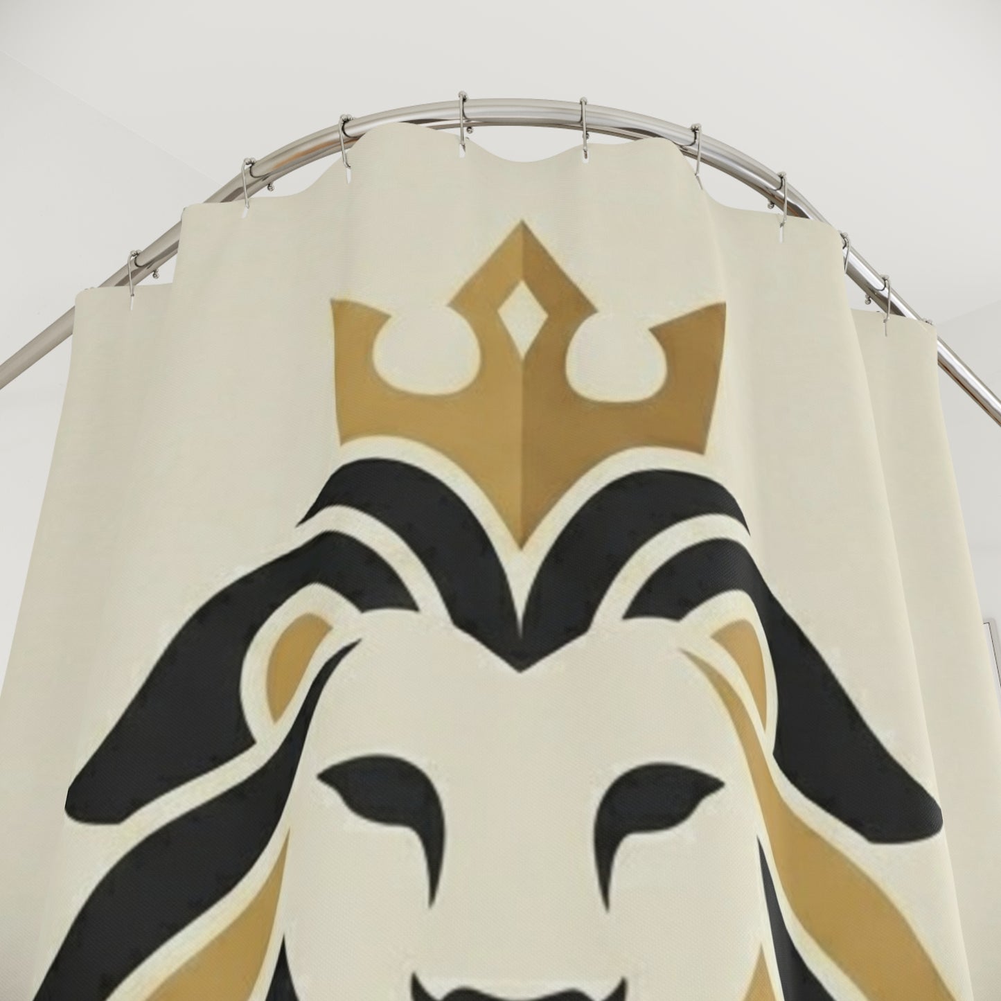 Leo Zodiac Shower Curtain — Regal Lion Astrological Bathroom Decor
