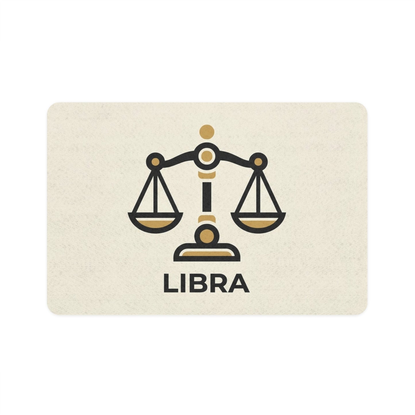Libra Zodiac Pet Food Mat (12x18) — Astrological Scale Design for Cats & Dogs