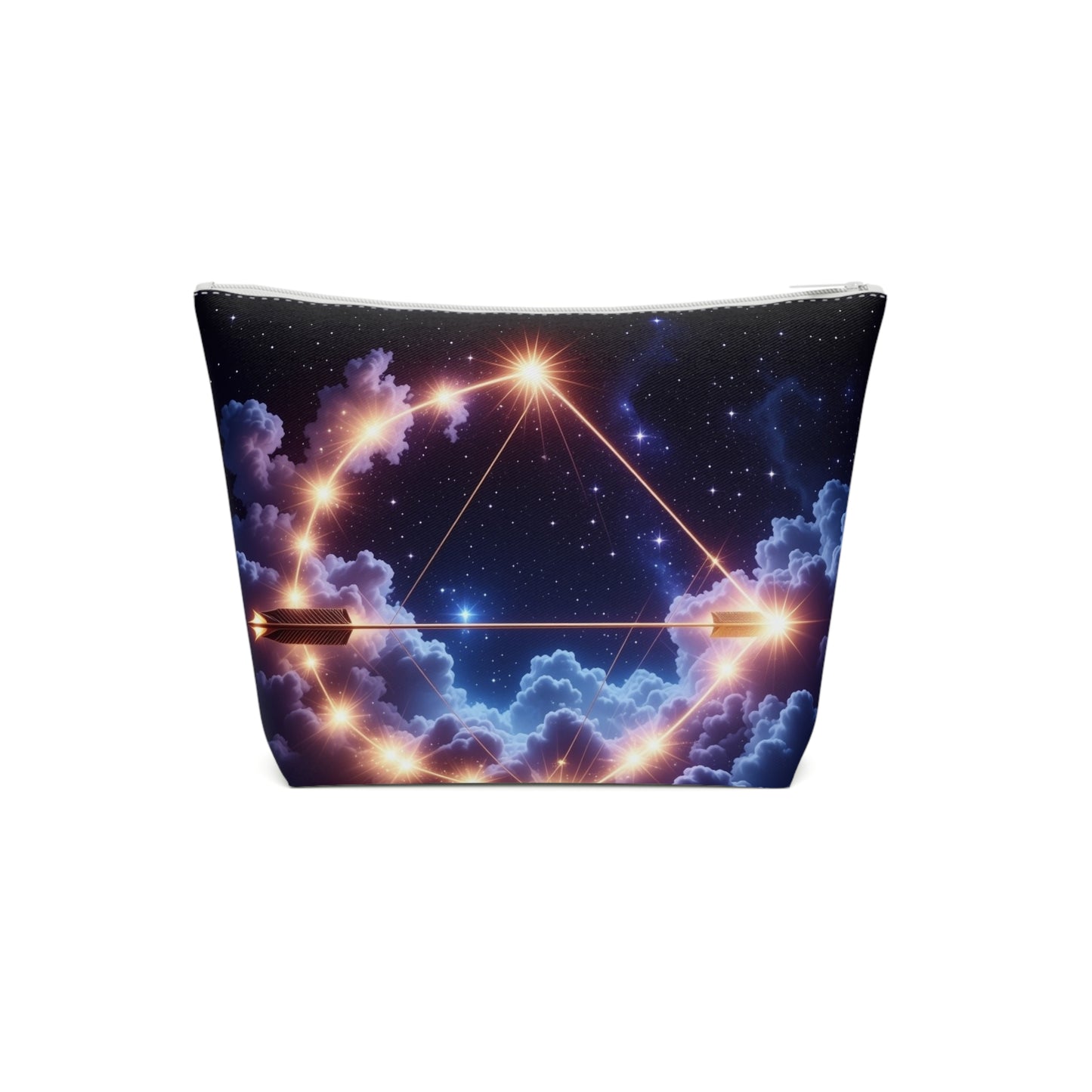 Golden Sagittarius Cotton Cosmetic Bag