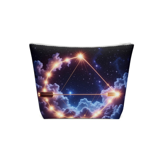 Golden Sagittarius Cotton Cosmetic Bag