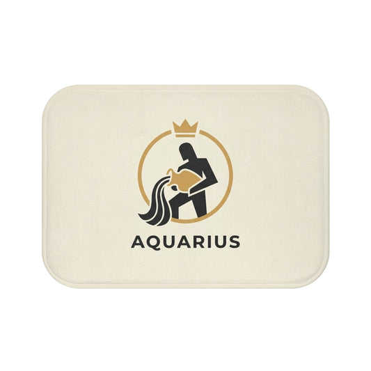 Aquarius Zodiac Bath Mat — Astrology Sign Bathroom Rug