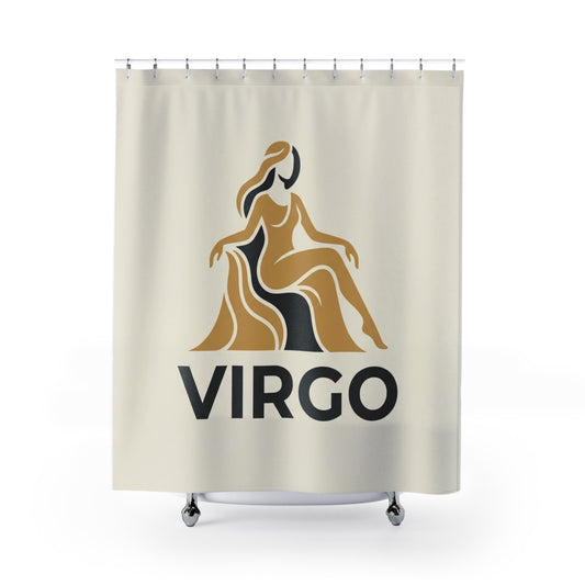 Virgo Zodiac Shower Curtain – Elegant Astrology Bathroom Decor