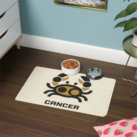 Cancer Zodiac Pet Food Mat (12x18) – Astrological Crab Design