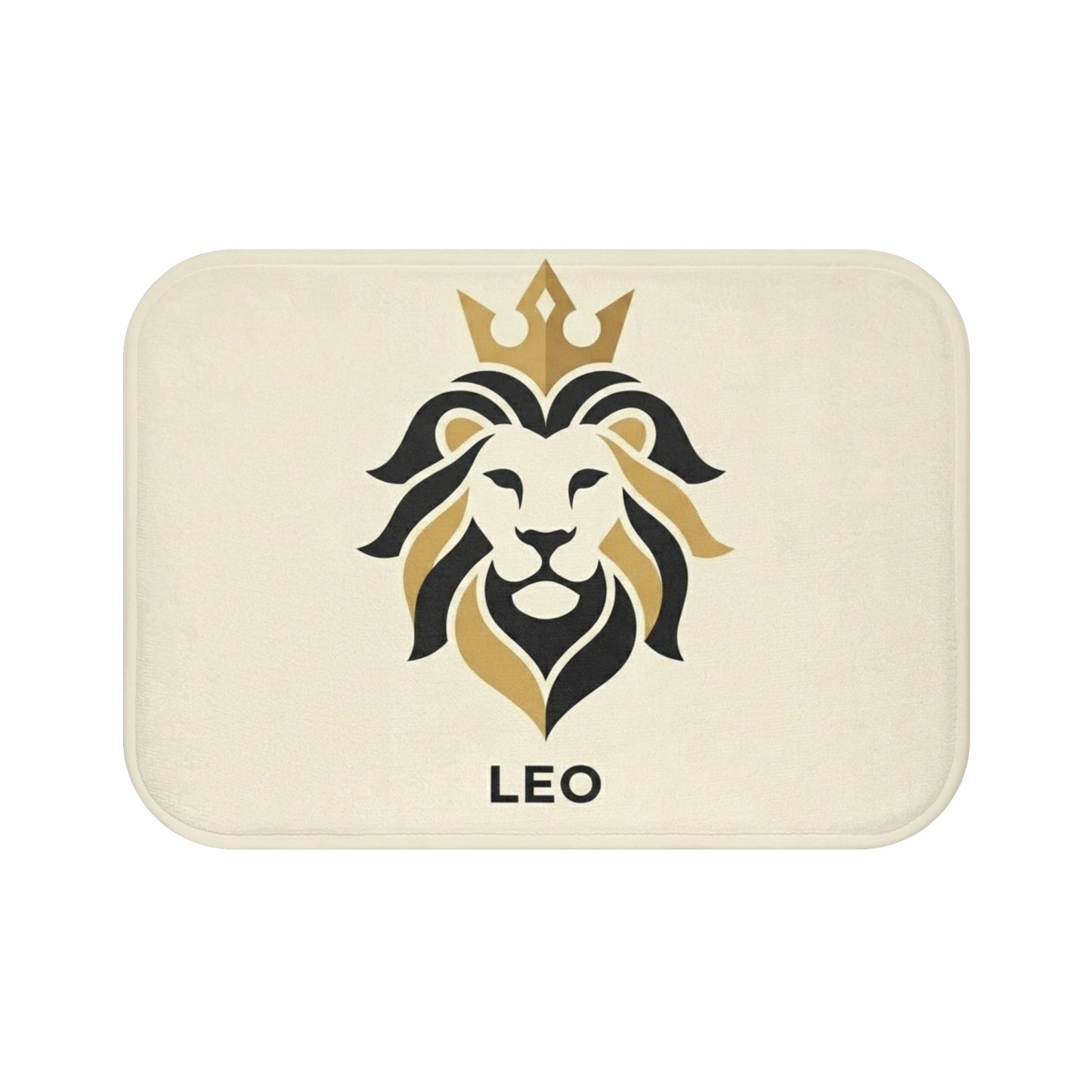 Leo Zodiac Bath Mat — Lion Crown Astrology Shower Rug