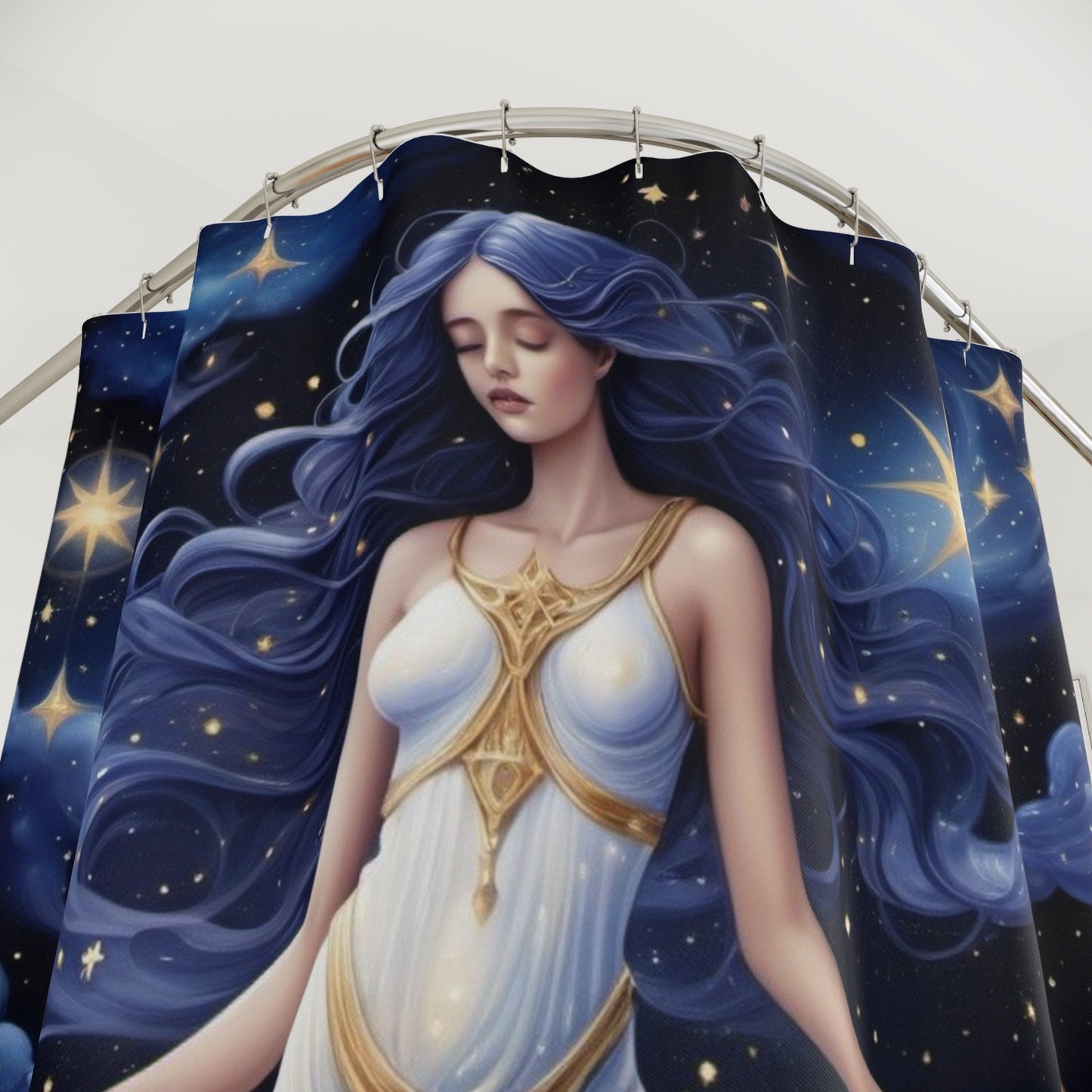 Libra White Dress Shower Curtain