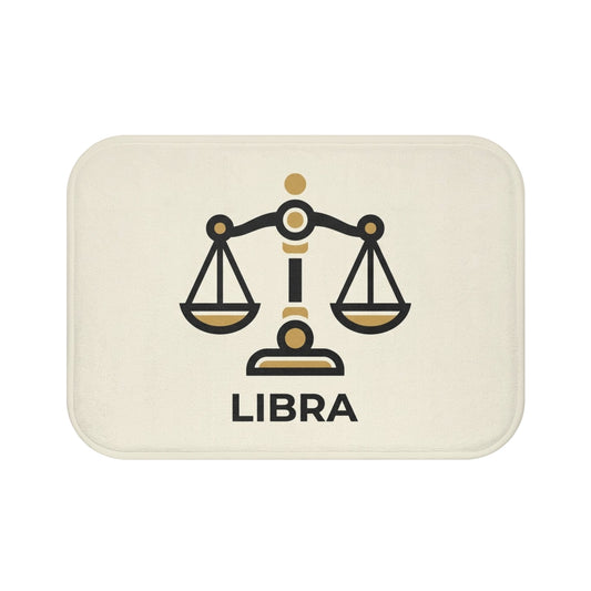 Libra Zodiac Bath Mat – Scales Astrology Bathroom Rug, Horoscope Gift for September/October